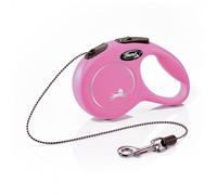 Correa New Classic de hilo para perros - Flexi - Color del Producto: Rosa | Mediciones: 3 m/8 kg