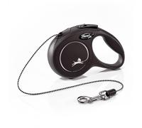 Correa New Classic de hilo para perros - Flexi - Color: Negro | Mediciones: 3 m/8 kg