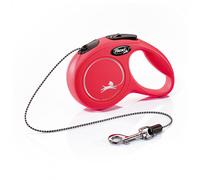 Flexi Correa extensible de cordón New Classic para perros – 3 m, hasta 8 kg – Rojo XS