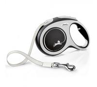 Correa New Comfort de cinta para perros - Flexi - Color: Negro | Mediciones: 5 m/25 kg