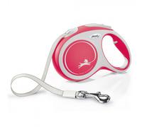 Correa New Comfort de cinta para perros - Flexi - Color: Rojo | Mediciones: 8 m/50 kg