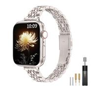 Correa Original de Metal Delgada Compatible con Apple Watch Correa 38mm 40mm 41mm 44mm 45mm 46mm 49mm, Correa de Acero Inoxidable para iWatch Ultra SE, Series 11 10 9 8 7 6 5 4 3 2 1
