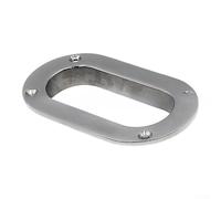 Correa ovalada para anclajes de barcos marinos hecha de acero inoxidable 316 con agujeros de guía de cable de 95 x 38 mm y 175 x 75 mm (95 x 38 mm)