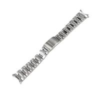 Correa Oyster de acero inoxidable de 19 mm y 20 mm apta for Seiko Sxns80 Snxs79 apta for Seiko 5 Snxs79k Snxs77k Snxs73 apta for correa de reloj Casio (Color : Middle polish, Size : 19mm)