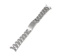 Correa Oyster de acero inoxidable de 19mm y 20mm apta for Seiko Sxns80 Snxs79 Seiko 5 Snxs79k Snxs77k Snxs73 apta for correa de reloj Casio (Color : Brushed, Size : 19mm)