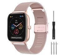 Correa para Amazfit GTS Pulsera, 20mm Pulseras de Repuesto de Metal de Acero Inoxidable para Amazfit GTS 4 Mini/GTS 4/GTS 3/GTS 2 Mini/GTS 2/Amazfit Bip/Bip U/Bip U Pro/Bip 3/Bip 3 Pro/Amazfit Active