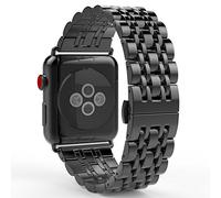 Correa para Apple Watch de 42 mm AISPORTS iWatch Band de 42 mm de acero inoxidable 7 cuchillas reloj inteligente correa de repuesto hebilla mariposa cierre correa de muñeca para Apple Watch Series 3/2/1 Sport Edition de 42 mm