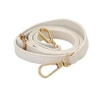 Correa para Bolso 1.2CM Thin Leather Bag Belt Replacement Crossbody Shoulder Strap Long Adjustable Accessories Handbag(White Gold Buckle)