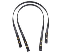 Correa para Bolso 3pc Handmade DIY Bag Straps PU Leather Handles with Customizable Length Detachable Shoulder Strap Kits For Handbag Making(Black-3pcs)