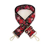 Correa para Bolso Nueva para Mujer, Ancha, 5 cm, étnico, Ajustable, para un Solo Hombro, Bandolera de Repuesto, Correa Larga (Color: C3, tamaño: 5 cm - Metal (F6 5 cm Metal Dorado)