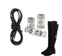 Correa para bota: correa de rodilla de 83 cm, estilo cómodo, bandas elásticas de aleación para mujer, cinturón fijo sin signos visibles, clip elástico para botas para hombres y mujeres, prevención de