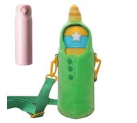 Correa para botella de agua, bolsa para botella de agua,Lindo cubrebotellas de agua aislado con dinosaurio de peluche | Portabotellas portátil para niños con hombro ajustable para viajes a