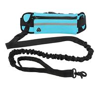 Correa para correr para perros, 160-220 cm, de nailon, con riñonera, elástica, reflectante, para correr, correr, senderismo, color azul