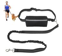 Correa para correr para perros, correa reflectante para perros con asas, correa para correr manos libres para perros con cinturón abdominal, correa elástica para colgar para perros medianos y grandes