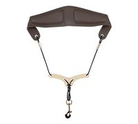 Correa para el cuello de longitud ajustable para saxofón, correa acolchada para el cuello, arnés de piel, correa para el cuello de saxofón, fácil de usar