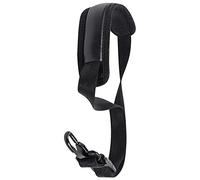 Correa para el cuello de piel sintética para saxofón con hebilla gruesa acolchada y ajustable, gancho negro para saxo soprano alto barítono