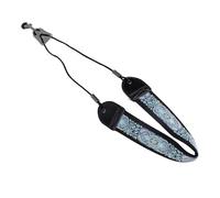Correa para el Cuello de Saxofn Bordado con Gancho de Metal, Diseo Ergonmico para Saxofn Alto Tenor, Ajustable 49-61 Cm, Accesorios para (TS07 Ttem Azul
