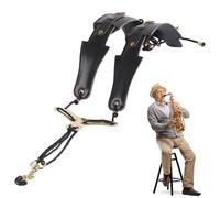 Correa Para El Cuello De Saxofón Ajustable: Soporte Alto Duradero, Cabestrillo Tenor Ergonómico, Soporte Plegable Para Clarinete | Arnés Confiable De Cerbatana Del Diseño Moderno De Los Creativos Para