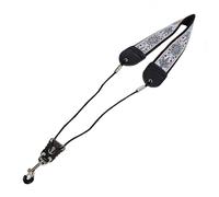 Correa para el Cuello de Saxofón Bordado, Diseño de Soporte Ergonómico, Ajustable 49-61 Cm para Saxofón Tenor Alto, Accesorio de Gancho de Metal (TS-05 Hierba de cinco hojas)