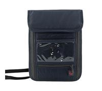 Correa para el cuello, funda antirrobo para pasaporte, cartera para teléfono, bolsa de documentos para tarjetas de crédito, soporte permanente para pasaporte, Gris hierro