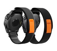 Correa para Garmin Fenix 6/7/6 Pro/7 Pro, Quickfit 22mm Correa para Garmin Fenix 8/8 Pro 47mm/5/5 Plus, Forerunner 935/945/965, Nylon para Instinct/2, Approach S62, Epix(Gen 2)(Negro Gris+Negro)