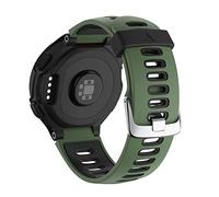 Correa para Garmin Forerunner 735XT/ Forerunner 235/220/230/620/630, Banda de Reemplazo de silicona, Correa de Reloj Compatible con Garmin Forerunner 735XT, Colores múltiples (Negro+Verde ejército)