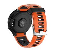 Correa para Garmin Forerunner 735XT/ Forerunner 235/220/230/620/630, Banda de Reemplazo de silicona, Correa de Reloj Compatible con Garmin Forerunner 735XT, Colores múltiples (Negro+Narania)