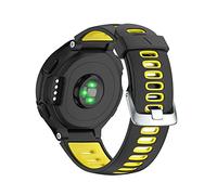 Correa para Garmin Forerunner 735XT/ Forerunner 235/220/230/620/630, Banda de Reemplazo de silicona, Correa de Reloj Compatible con Garmin Forerunner 735XT, Colores múltiples (Negro+Amarillo)