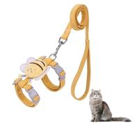 Correa para Gatos, arnés y Correa antiescape, Chaleco Ajustable para Conejos, con Correa de 1,2 m para Gatos, Gatitos, Conejos y Paseos al Aire Libre