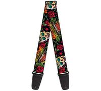 Correa para guitarra con hebilla - Death Before Dishonor Close Up - negro - 5 cm de ancho - 74 cm de longitud