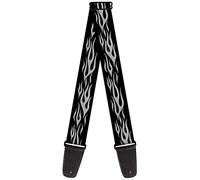 Correa para guitarra con hebilla, Flame Silver