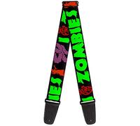 Correa para guitarra con hebilla - I corazón zombies - 2" de ancho - 29-54" de longitud