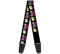 Correa para guitarra con hebilla - LICK ME batería dibujos animados - 2" de ancho - 29-54" de longitud