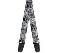 Correa para guitarra con hebilla - Mi vida loca - 5 cm de ancho - 74 cm de longitud