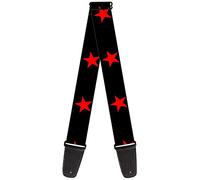 Correa para guitarra con hebilla, Star Black/Red
