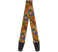 Correa para guitarra con hebilla - TJ-Hearts & Roses - 5 cm de ancho - 74 cm de longitud