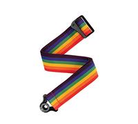 D'Addario PWSAL411 Auto Lock Guitar Strap - Acoustic & Electric Guitar Accessories - Easy to Use Auto Locking Guitar Straps - Uses Existing Guitar Strap Buttons - Polypro - Rainbow