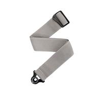 D'Addario Auto Lock Guitar Strap - Acoustic & Electric Guitar Accessories - Easy to Use Auto Locking Guitar Straps - Uses Existing Guitar Strap Buttons - Polypro - Silver