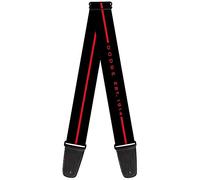Correa para guitarra Dodge 100th Anniversary Logo Stripe Negro Rojo 5 cm de ancho