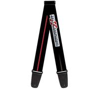 Correa para guitarra Dodge 100th Anniversary Rhombus Stripe negro gris remolino rojo 5 cm ancho