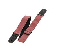 Correa para guitarra GEWA: correa de tela de colores, 60 mm de ancho, extremos de cuero, longitud ajustable de 97 a 160 cm, color rojo baya