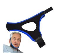 Correa para la barbilla antirronquidos - Banda para la cabeza reutilizable y ajustable, banda para la barbilla ligera y transpirable - para adultos, hombres, mujeres, casa, apartamento, dormitorio de