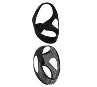 Correa para la barbilla, transpirable, para hombres y mujeres, antironquidos, ajustable, ayuda para evitar ronquidos, ayuda para un mejor sueño, color negro, 2 unidades