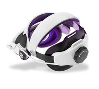 Correa para la cabeza con batería compatible con Meta Quest 3S/3, correa de batería ajustable de 6000 mAh con un botón retráctil y ajuste, correa Elite para un mejor apoyo y prolongar el tiempo de