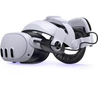 Correa para la cabeza con cables magnéticos de batería de 10000 mAh para Meta Quest 3S/3/2, correa ajustable para la cabeza cómoda para correa Elite, correa ligera para auriculares de realidad virtual