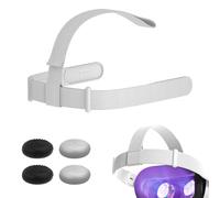 Correa para la Cabeza para Oculus Quest 2, Repuesto de Diadema Ajustable para Meta Quest 2 con 4 Tapas de Agarre para el Pulgar para Una Mayor Comodidad Soporte e Inmersión en el Juego