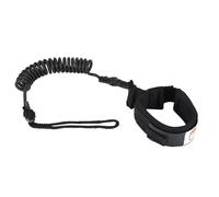 Correa para la Pierna de la Tabla de Surf con Resorte en Espiral 5 mm: Manguito Tobillo Ajustable para Pico Pie/, Liviano y Flexible - 5 Pies (Black)