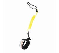 Correa para la Pierna de la Tabla de Surf con Resorte en Espiral 5 mm: Manguito Tobillo Ajustable para Pico Pie/, Liviano y Flexible - 5 Pies (Yellow)