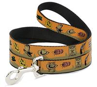 Correa para Mascota con Hebilla de Abajo - Color Antiguo Occidental Multi - 6 pies de Largo - 2,5 cm de Ancho