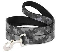 Correa para Mascota con Hebilla - Señal de murciélago apilada Negro/Gris